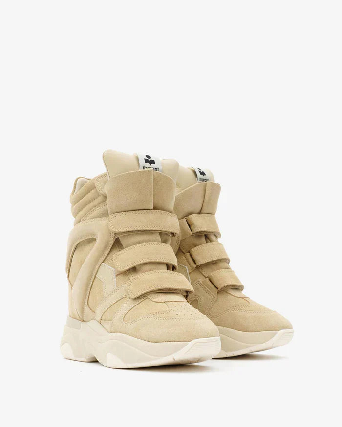 Balskee high-top wedge sneakers in suede calfskin leather