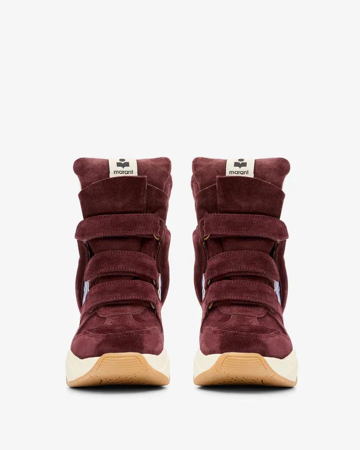 Balskee high-top wedge suede calfskin leather sneakers