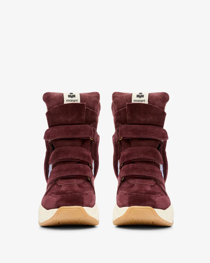 Balskee high-top wedge suede calfskin leather sneakers