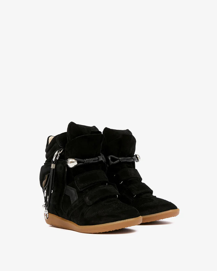 Bekett studded leather wedge sneakers