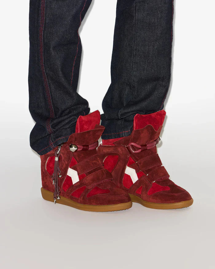 Bekett leather wedge sneakers