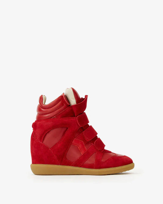 Bekett suede calfskin leather wedge sneakers