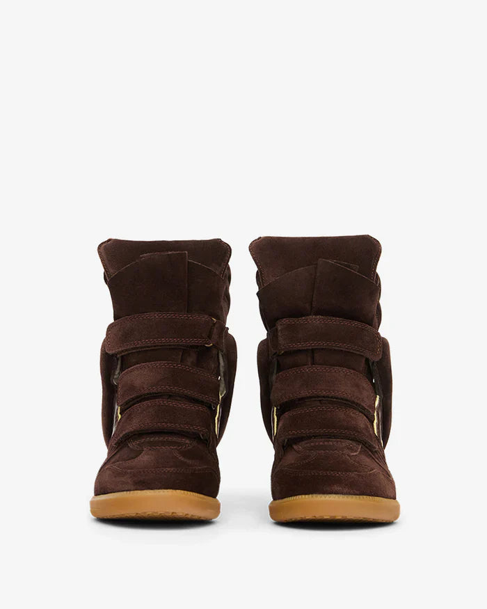 Bekett suede leather wedge sneakers