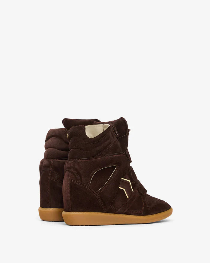 Bekett suede leather wedge sneakers