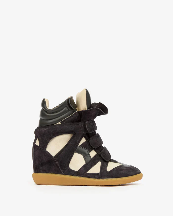Bekett suede calfskin leather wedge sneakers