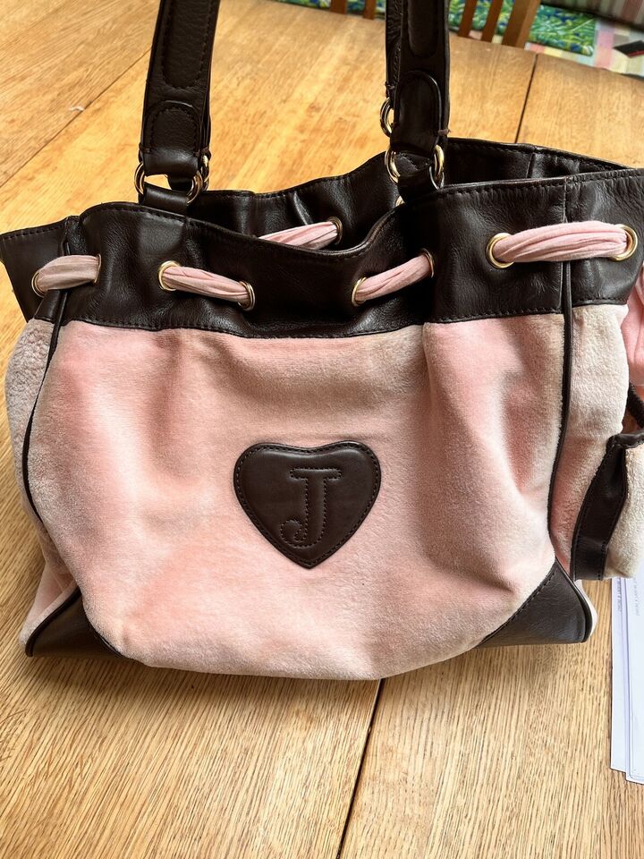 Genuine Juicy Couture Pink and Brown Daydreamer Bag with matching Purse/Wallet