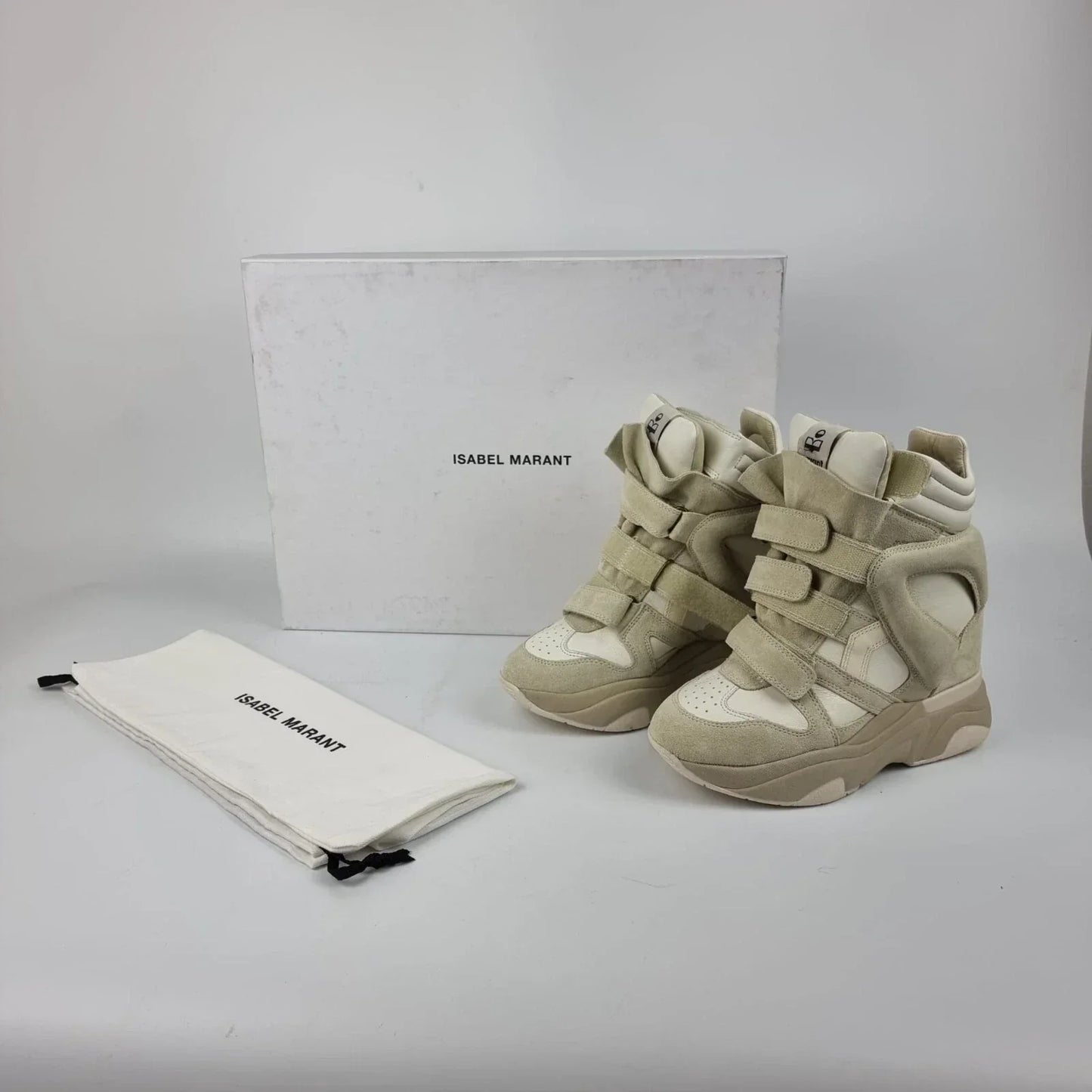 Isabel Marant Balskee White Suede Sneakers New & Authentic