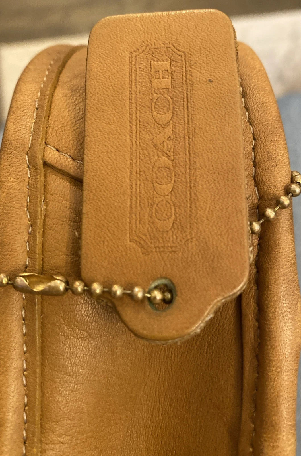RARE Vintage Coach Ergo Flap 9034 Brown Glove Tanned Leather Excellent Condition