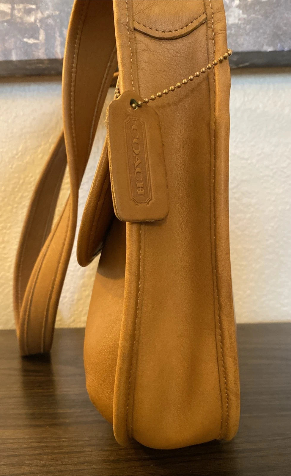 RARE Vintage Coach Ergo Flap 9034 Brown Glove Tanned Leather Excellent Condition